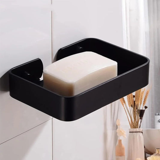 Square Stainless Steel Wall Mounted Soap Dish – Black
